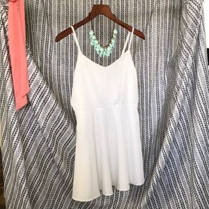 White skater dress